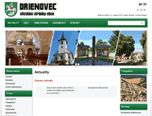 Tablet Screenshot of obecdrienovec.sk